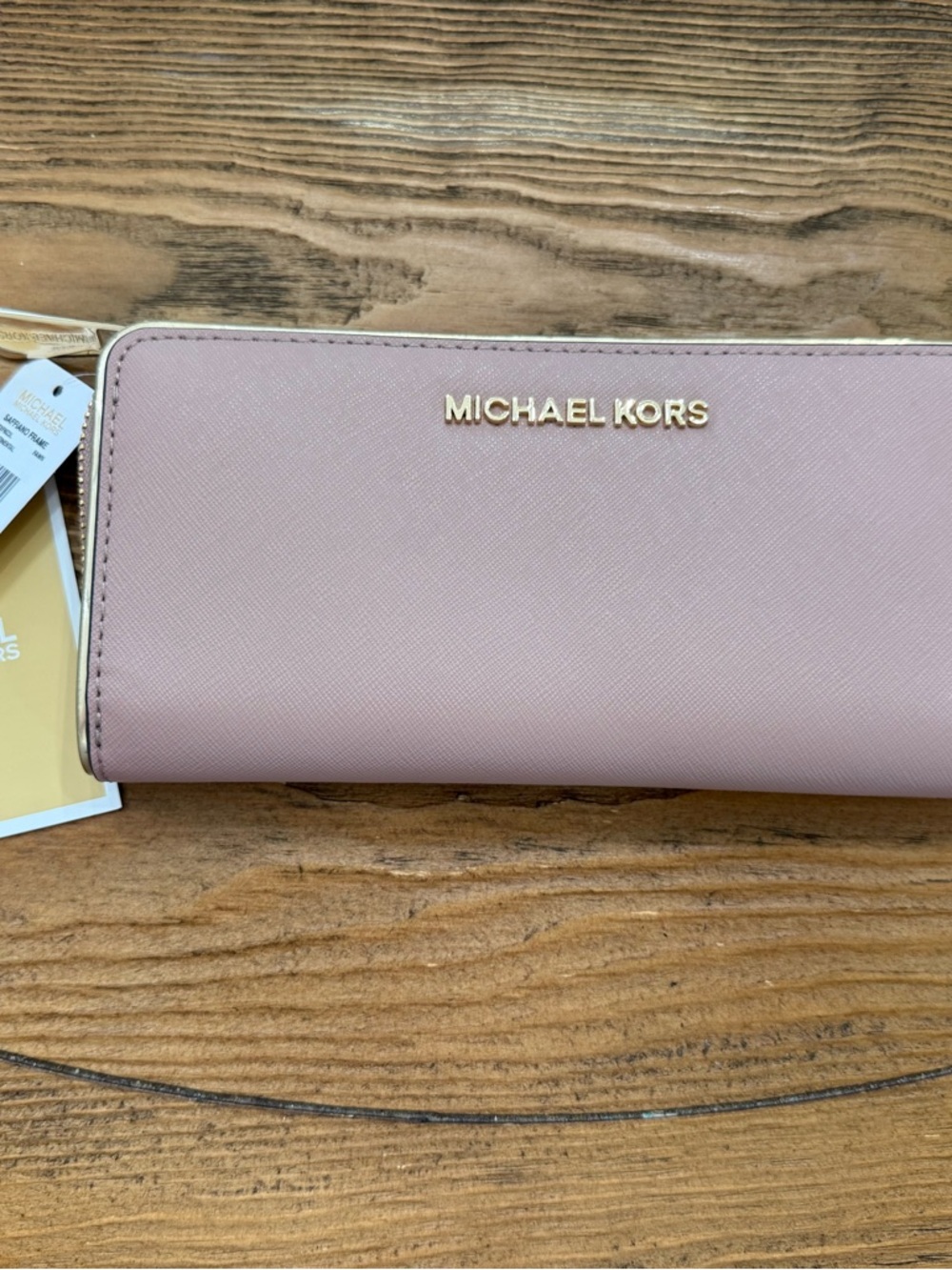 MICHAEL KORS Fawn Saffiano Zip-Around Continental Wallet